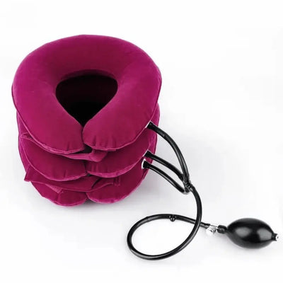 Collier de traction cervicale gonflable pour soulager les douleurs du cou et améliorer la posture.