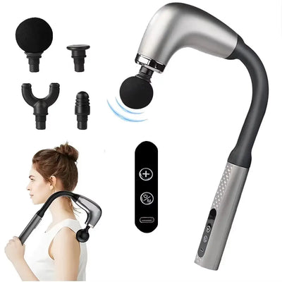 Smart Fascia Gun Electric Massager Massage Hammer Rechargeable Fascia Gun Home Handheld Hammer Back Artifact Body Massager