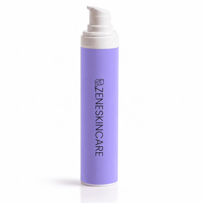 Flacon de crème hydratante peau sensible sans parfum de ZeneskinCare.