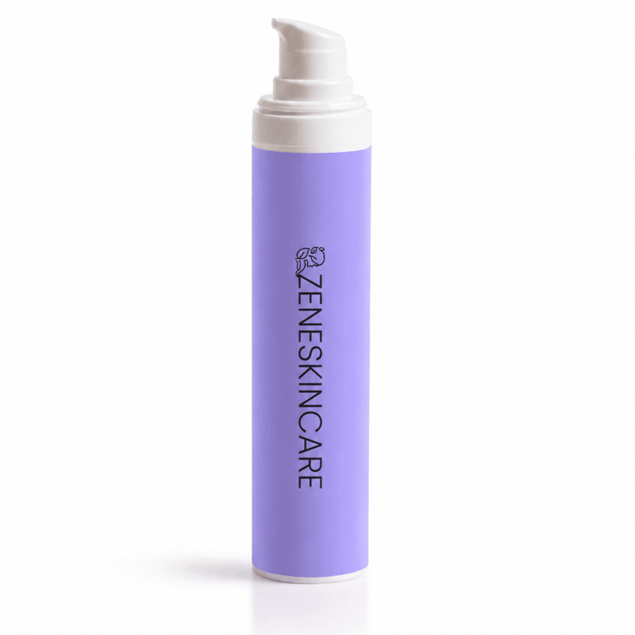 Flacon de crème hydratante peau sensible sans parfum de ZeneskinCare.