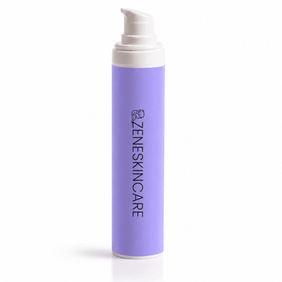 Calme — Crème hydratante sans parfum pour peaux sensibles en flacon violet de ZENESKINCARE
