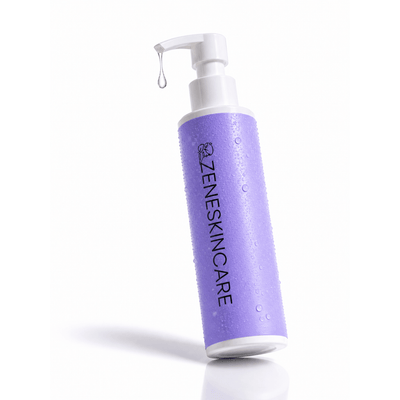 Flacon de Crème de nuit réparatrice pour peaux sensibles et rougeurs de ZENESKINCARE avec pipette, illustrant hydratation et apaisement.