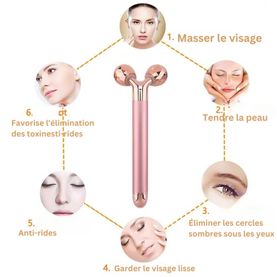 Découvrez les bienfaits d'un rouleau pour le visage, incluant la réduction des rides et la fermeté.